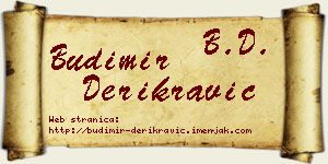 Budimir Derikravić vizit kartica